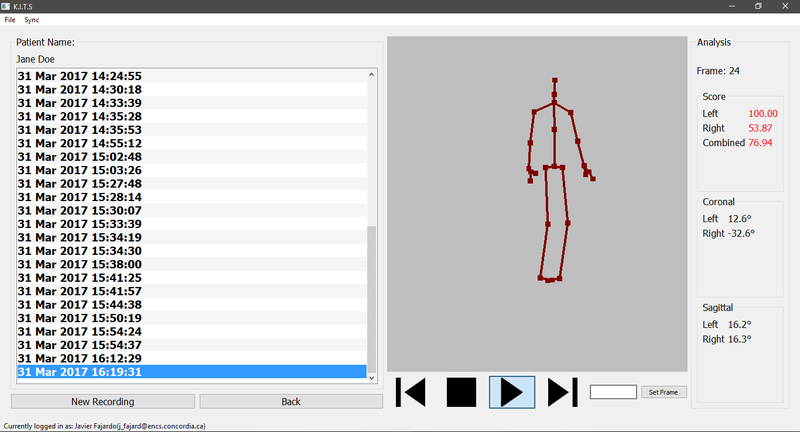 The Kinetic Intelligent Traking System reviewing a patient recording